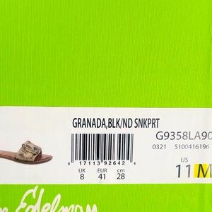 Sam Edelman Sandal snake print size 11, never worn